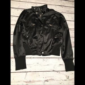 Shopaholic Brand Black Bomber Jacket